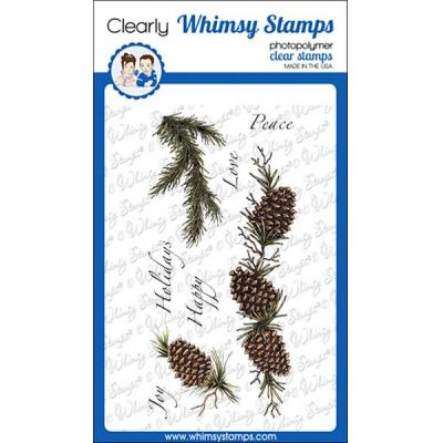 Whimsy Stamps DoveArt Studios Clear Stamps - Slimline Pines